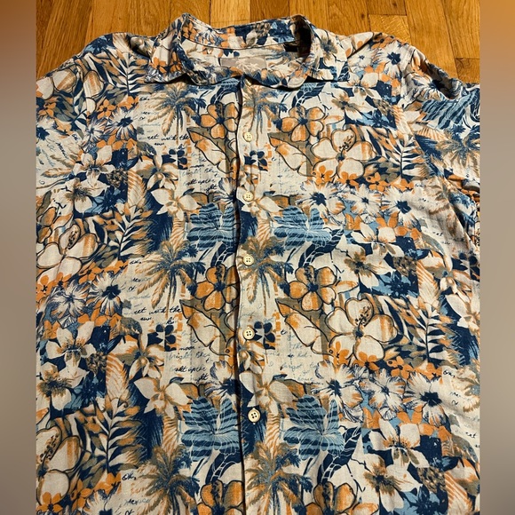 Linen/Silk Margaritaville Button Down - Picture 2 of 14